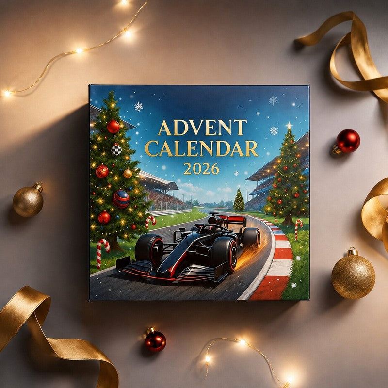 Formula 1 Advent Calendar 2026 - Motorsport Theme with 24 Surprises