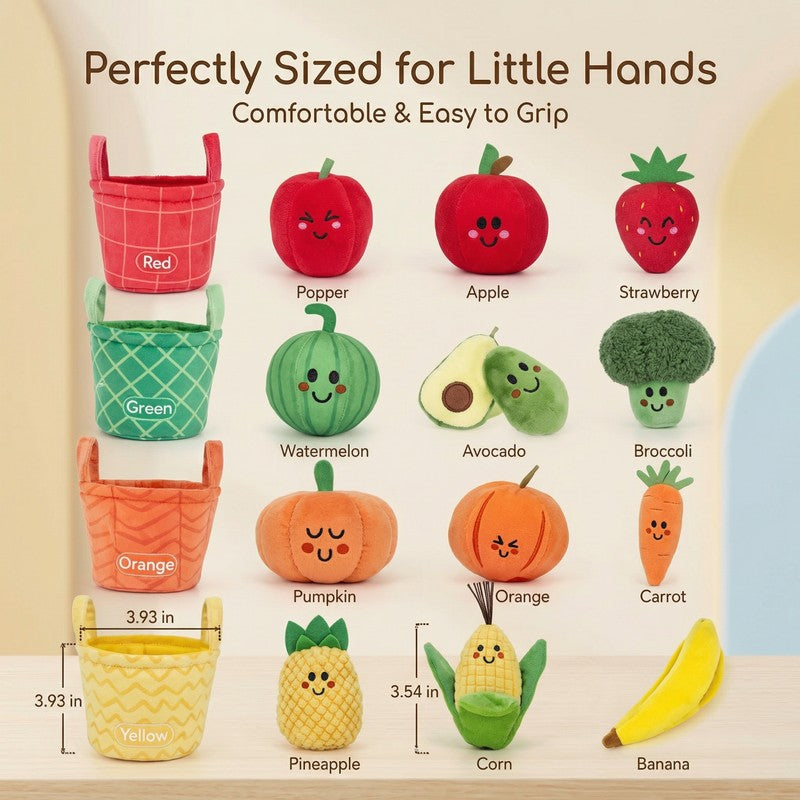 Fruit and Vegetable Sorting Toy Set - Food Pieces