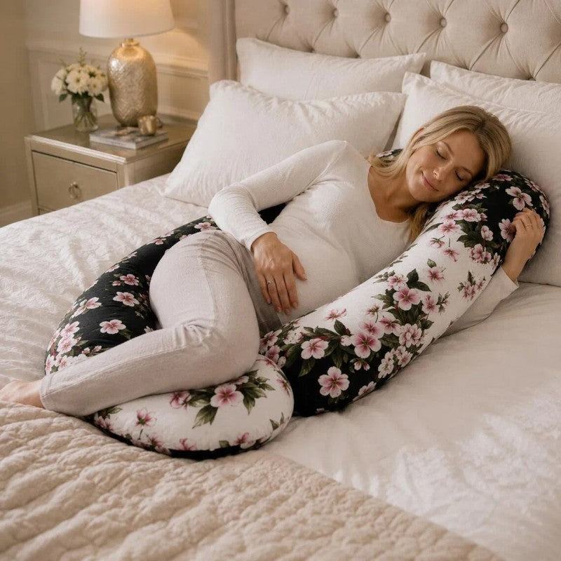 G-Shaped Pregnancy Body Pillow - Light Grey