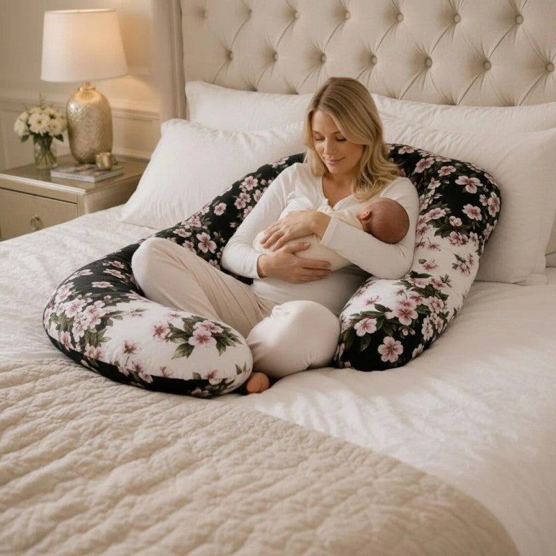 G-Shaped Pregnancy Body Pillow - Light Grey