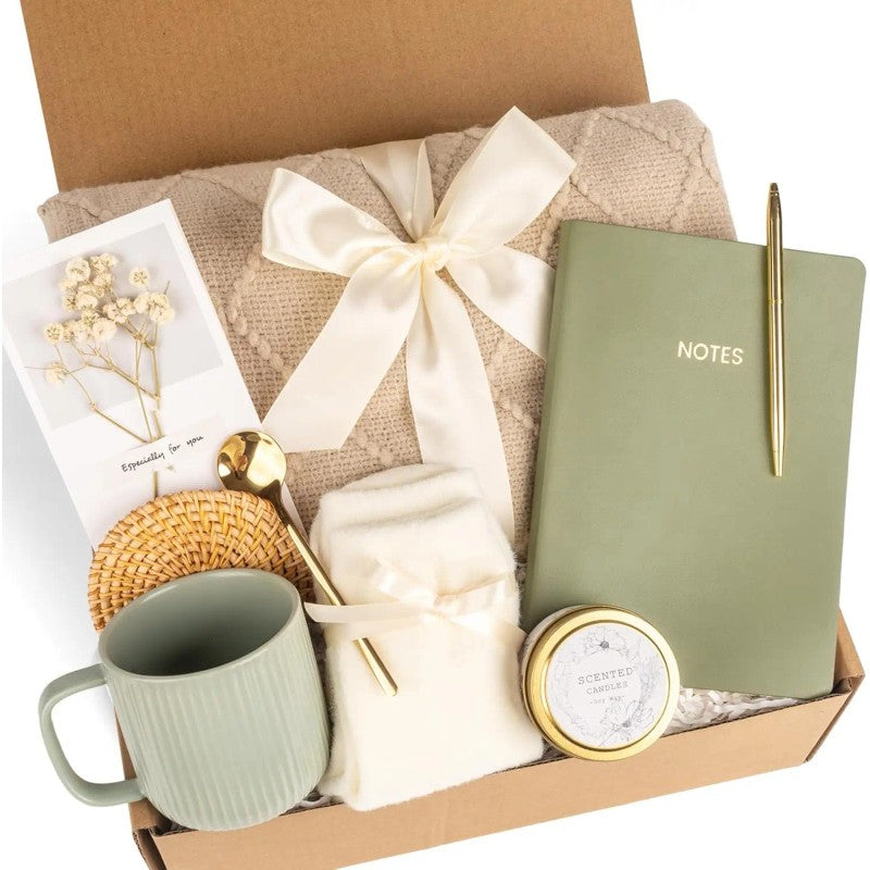 Gift Box Set - Army Green with Floral Print