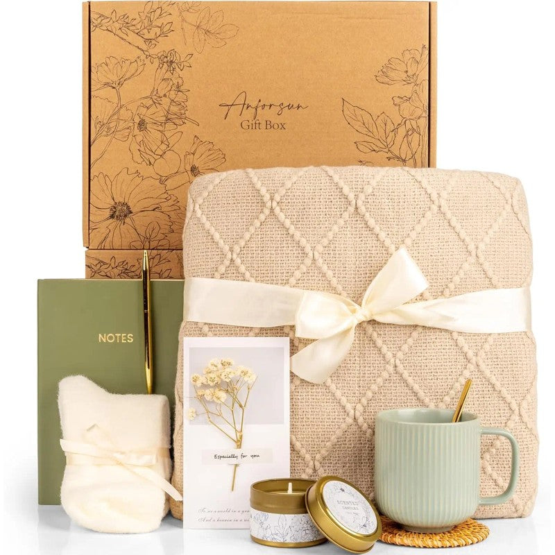 Gift Box Set - Army Green with Floral Print