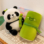 Gift Set - Giant Panda Plush Toy with Detachable Bamboo Tube