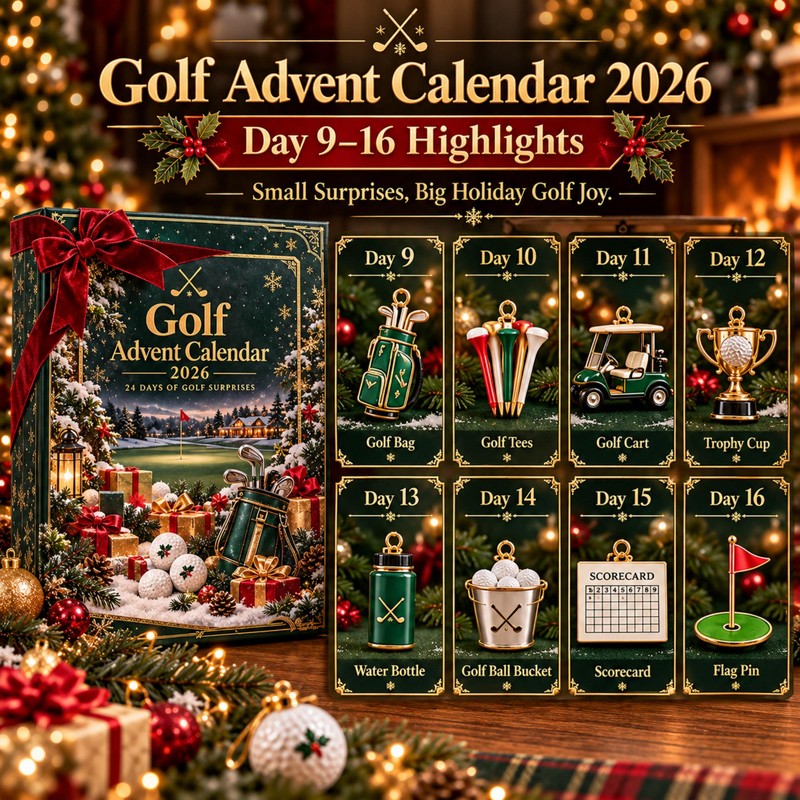 Golf Advent Calendar Gift Set - 24 Days of Golf-Themed Ornaments