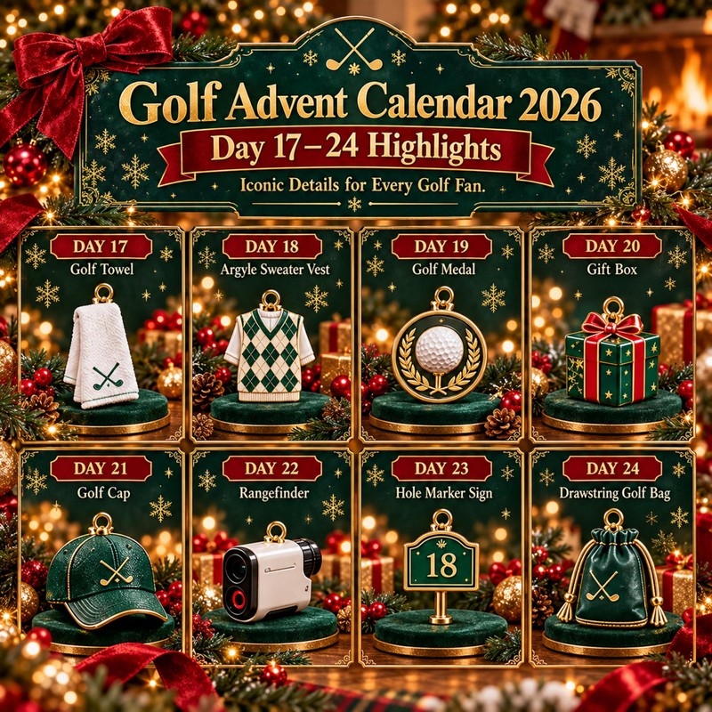 Golf Advent Calendar Gift Set - 24 Days of Golf-Themed Ornaments