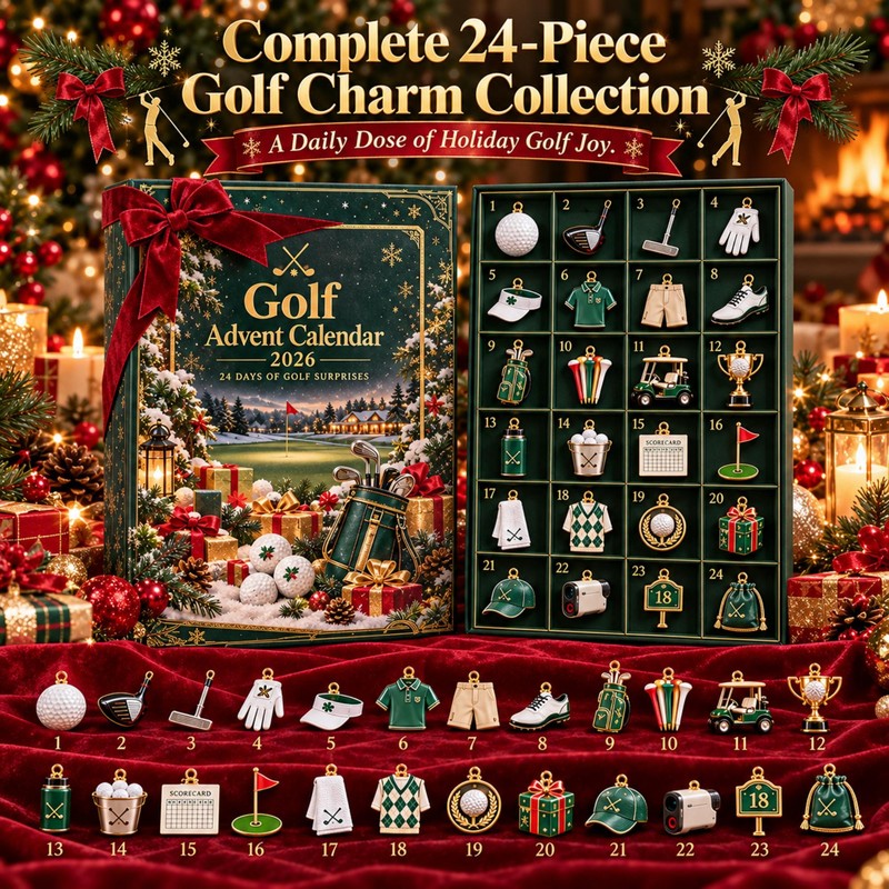 Golf Advent Calendar Gift Set - 24 Days of Golf-Themed Ornaments