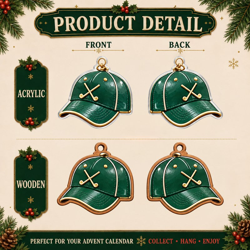 Golf Advent Calendar Gift Set - 24 Days of Golf-Themed Ornaments