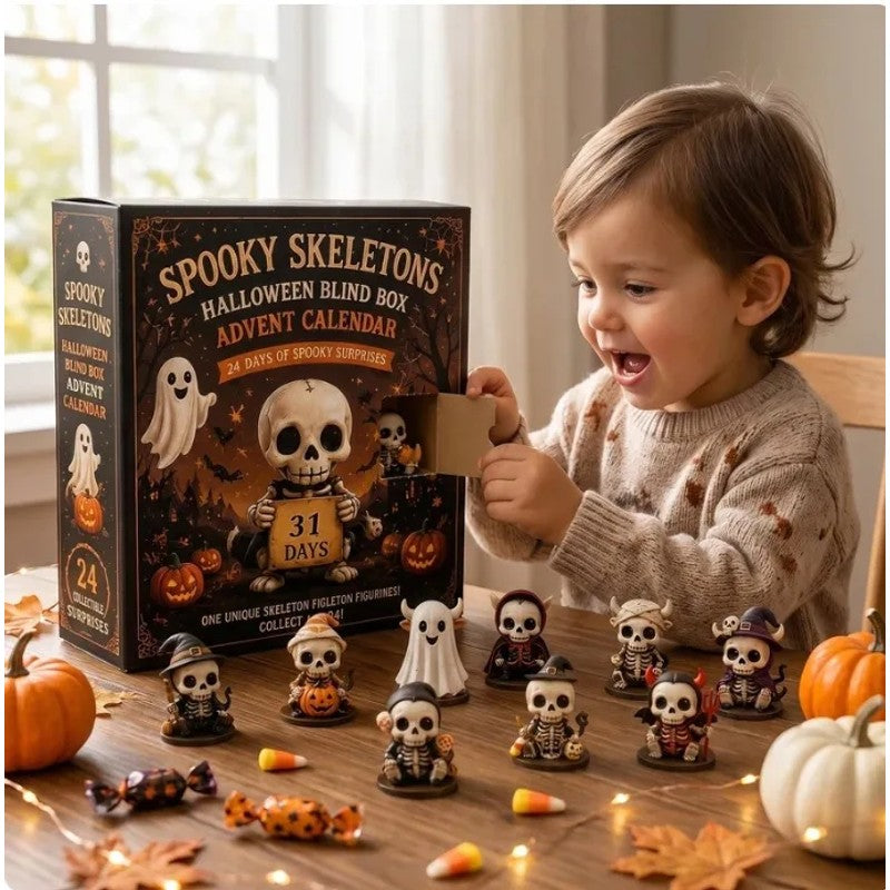 Halloween Advent Calendar Set - Spooky Skeletons Blind Box