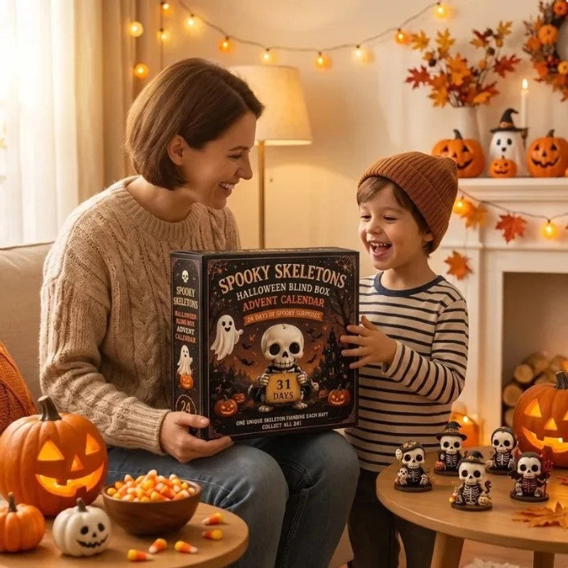 Halloween Advent Calendar Set - Spooky Skeletons Blind Box