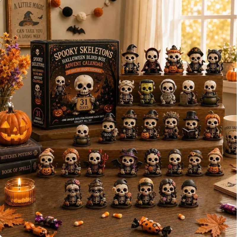 Halloween Advent Calendar Set - Spooky Skeletons Blind Box