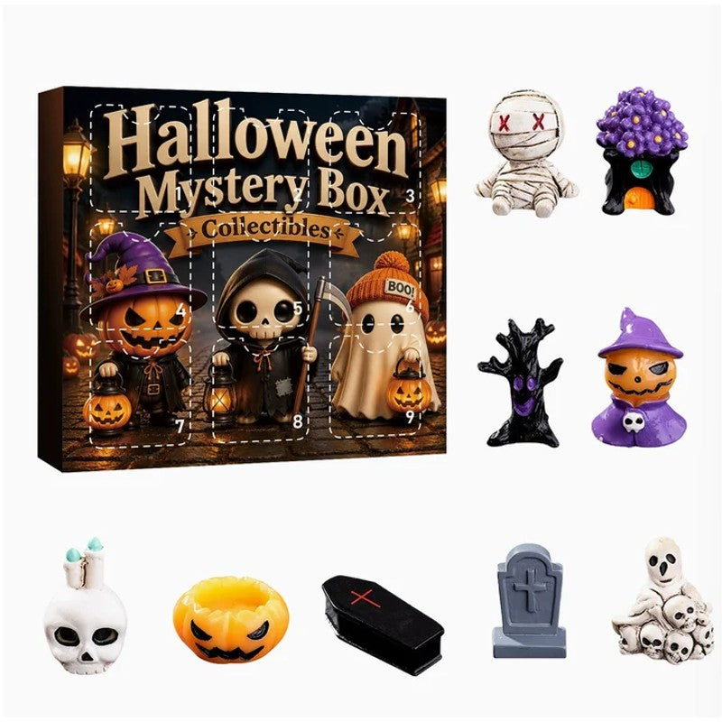Halloween-Themed Gift Set - Resin Figurines in Surprise Box