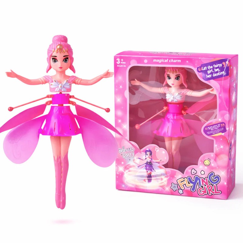 Hand-controlled Flying Fairy Doll with LED Lights