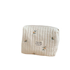 Hanging Storage Bag with Embroidery - Off-white