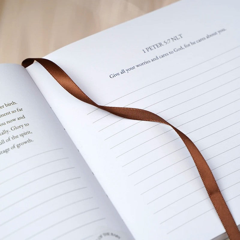Hardcover Pregnancy Journal - Beige
