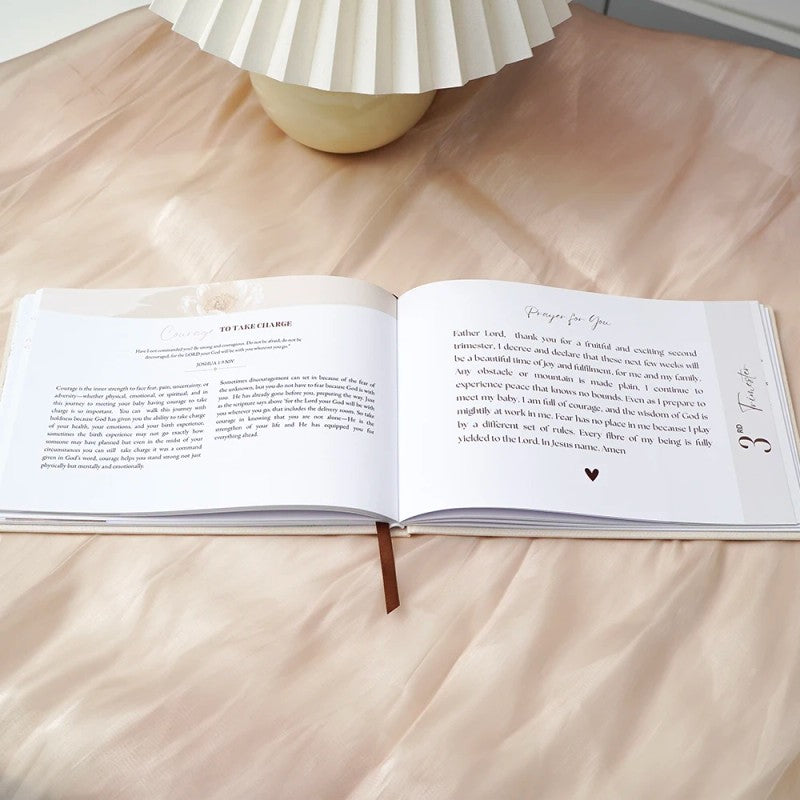 Hardcover Pregnancy Journal - Beige