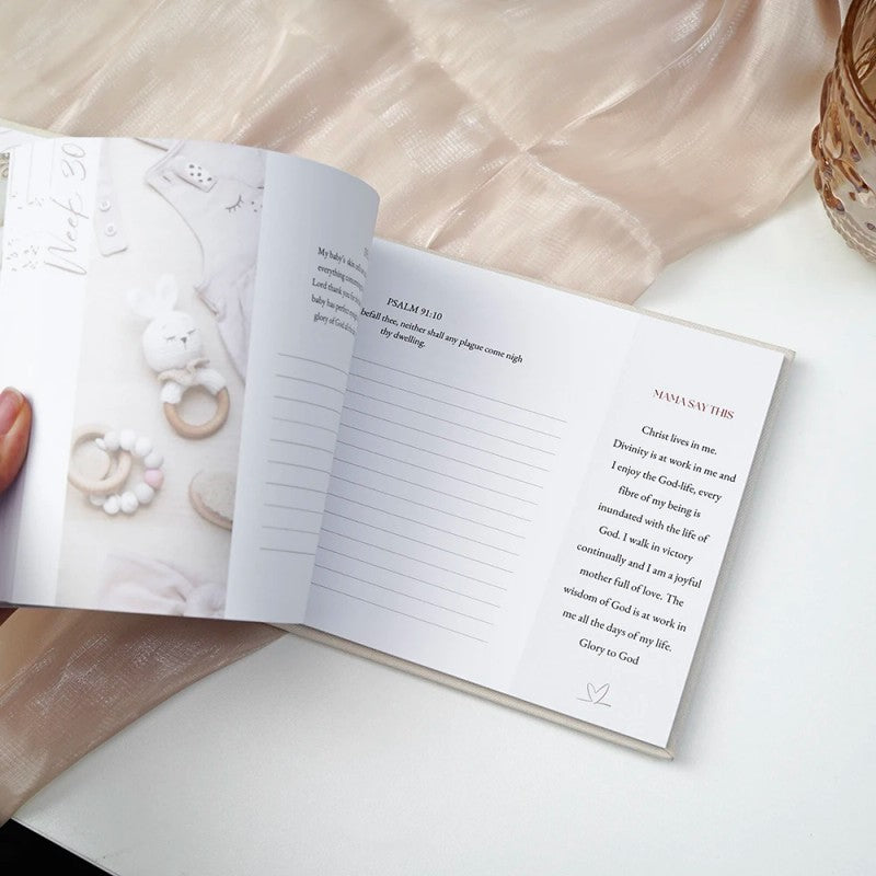 Hardcover Pregnancy Journal - Beige