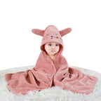 Hooded Bath Cape for Kids - Animal Cotton Towel