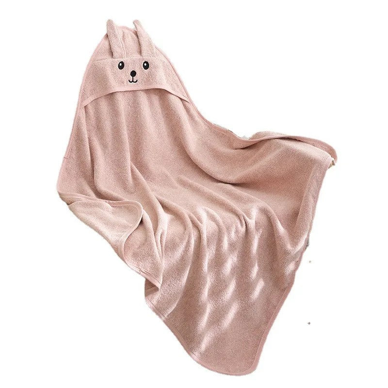 Hooded Bath Cape for Kids - Animal Cotton Towel