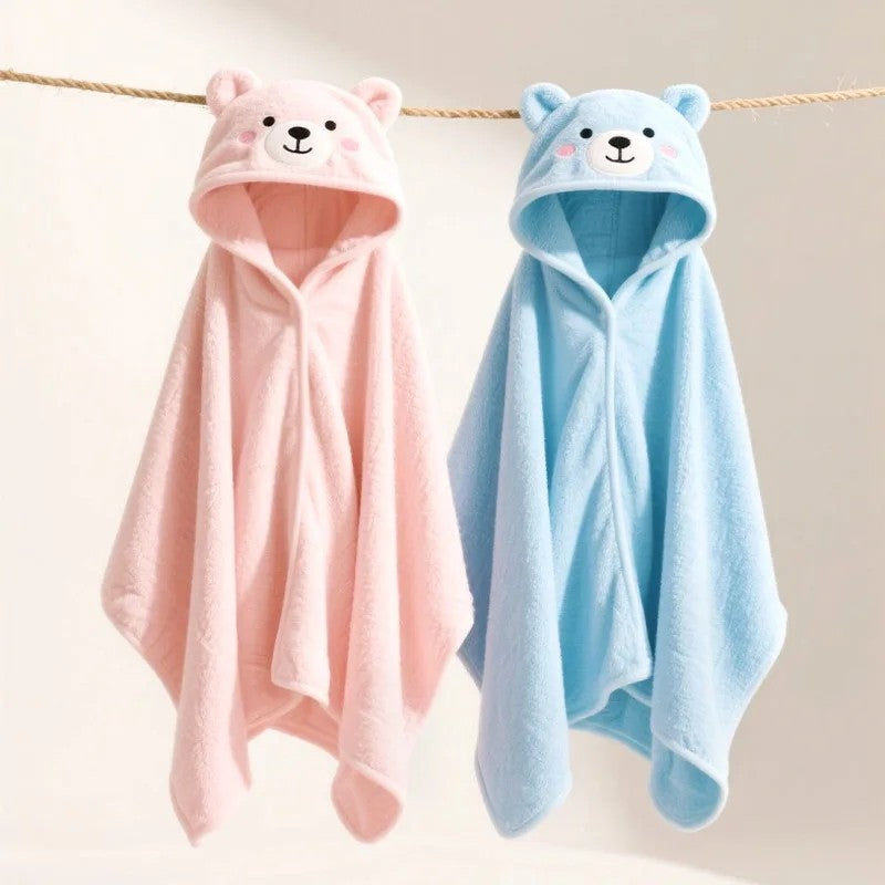 Hooded Kids Bath Towel Cloak - Animal Ear