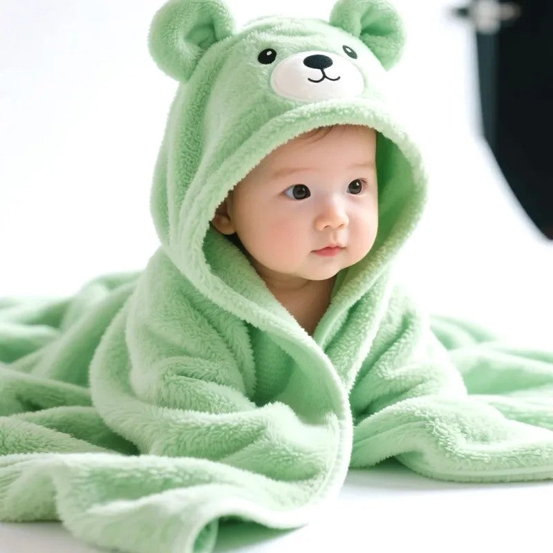 Hooded Kids Bath Towel Cloak - Animal Ear