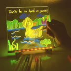 Illuminated Drawing Board - LED Note Board with Adjustable Brightness