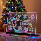 Illuminated Dry Erase Drawing Board - LED Light Up Writing Tablet with Stand
