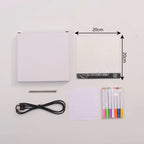 Illuminated Dry Erase Drawing Board - LED Light Up Writing Tablet with Stand