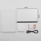 Illuminated Dry Erase Drawing Board - LED Light Up Writing Tablet with Stand