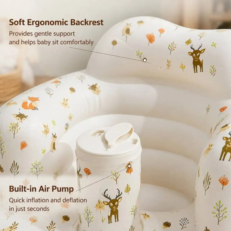 Inflatable Baby Chair - Woodland Animal Print