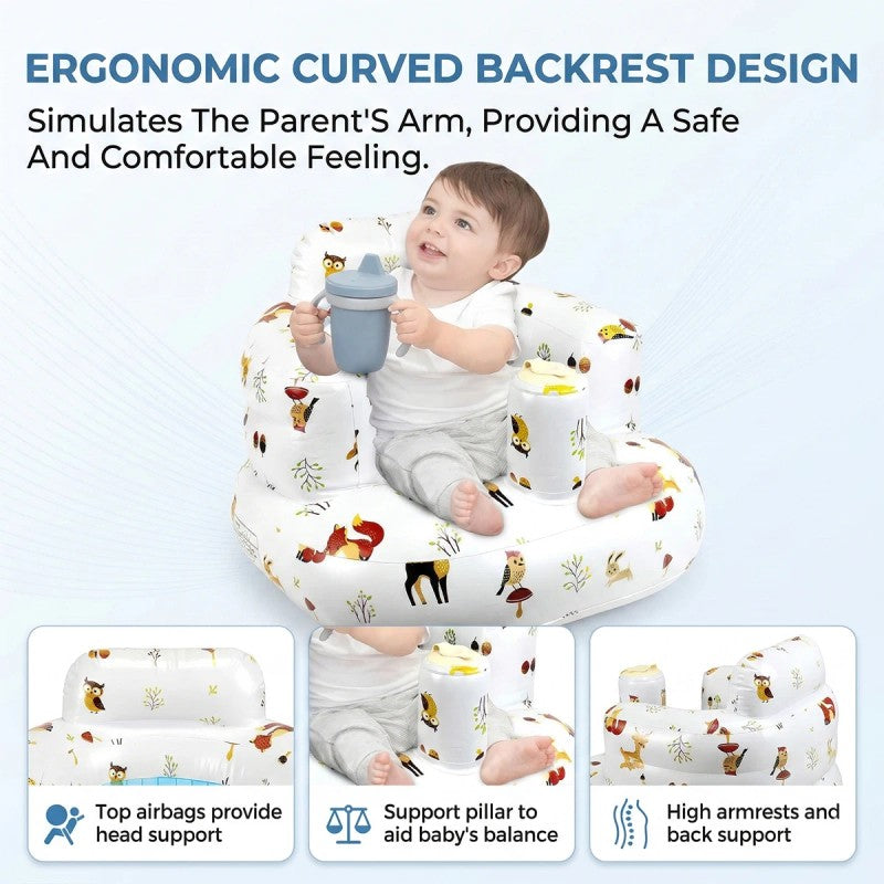 Inflatable Baby Chair - Woodland Animal Print