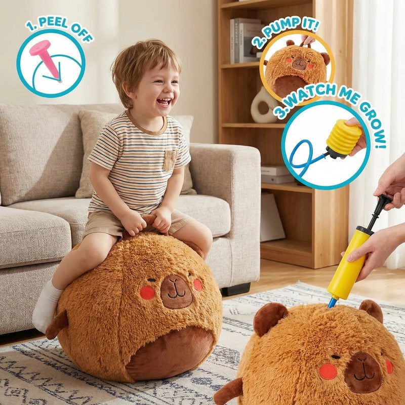 Inflatable Hopping Animal Toy - Removable Cover