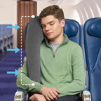 Inflatable Travel Neck Pillow - Adjustable Strap