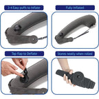 Inflatable Travel Neck Pillow - Adjustable Strap