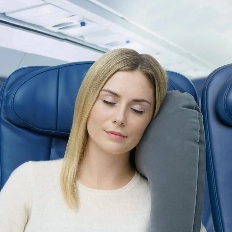 Inflatable Travel Neck Pillow - Adjustable Strap