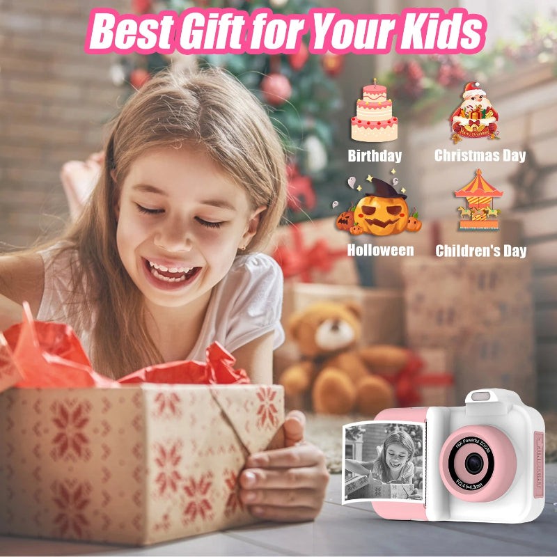 Instant Children's Camera with Direct Photo Printing - Multiple Colour Variants