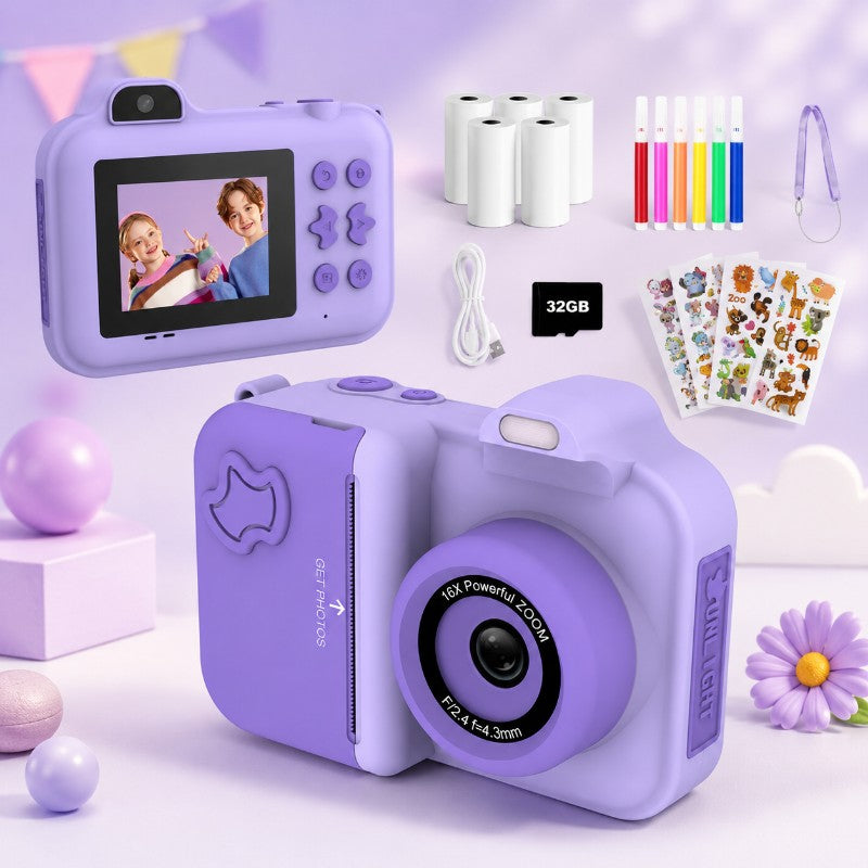 Instant Children's Camera with Direct Photo Printing - Multiple Colour Variants