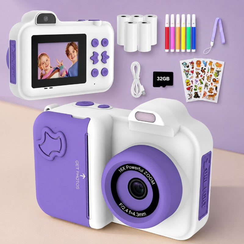 Instant Children's Camera with Direct Photo Printing - Multiple Colour Variants