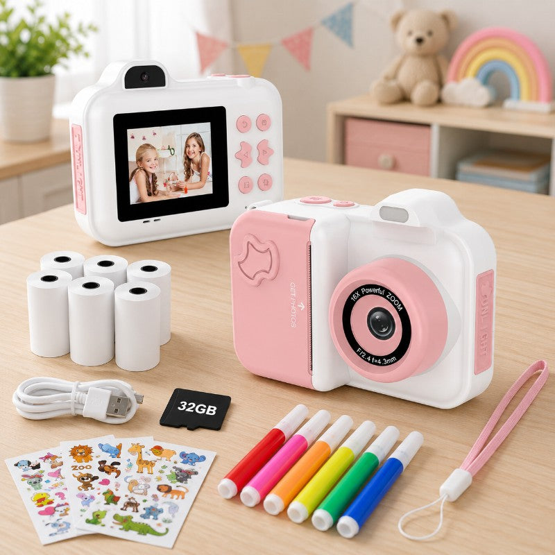Instant Children's Camera with Direct Photo Printing - Multiple Colour Variants