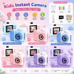 Instant Children's Camera with Direct Photo Printing - Multiple Colour Variants