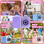 Instant Children's Camera with Direct Photo Printing - Multiple Colour Variants