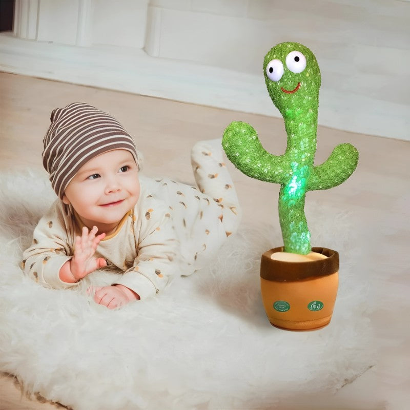 Interactive Dancing Cactus Toy - Multicolour LED Light Effect