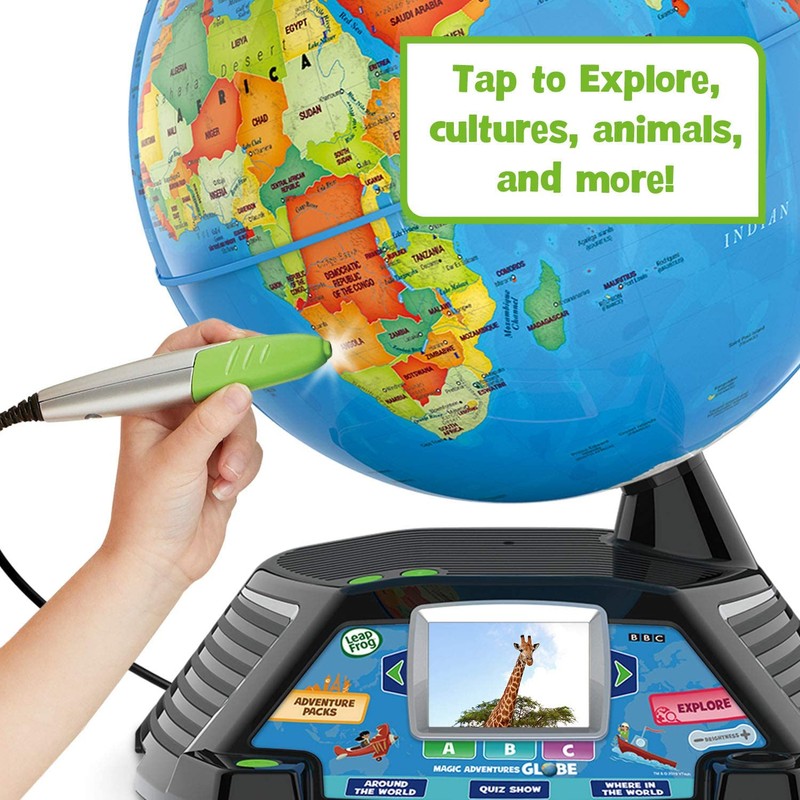 Interactive Educational Globe with Stylus Pen and Quiz Game Modes