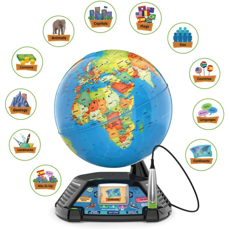 Interactive Educational Globe with Stylus Pen and Quiz Game Modes
