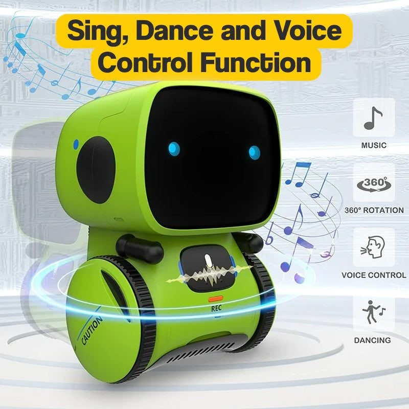 Interactive Educational Robot Toy - Voice Controlled with LED Eyes