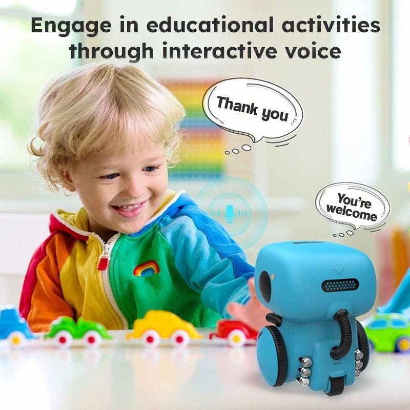 Interactive Educational Robot Toy - Voice Controlled with LED Eyes