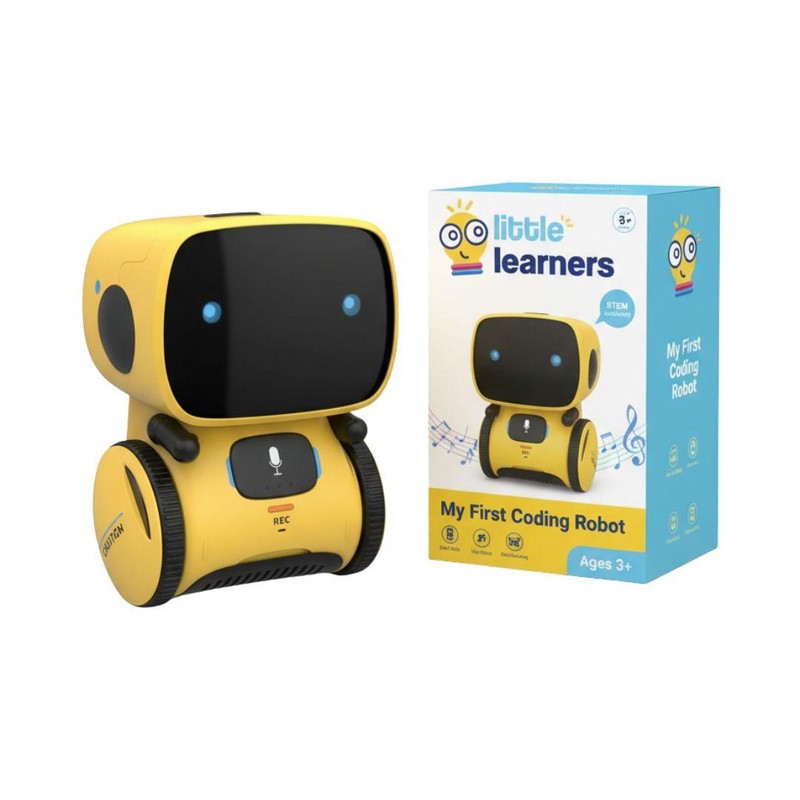 Interactive Educational Robot Toy - Voice Controlled with LED Eyes
