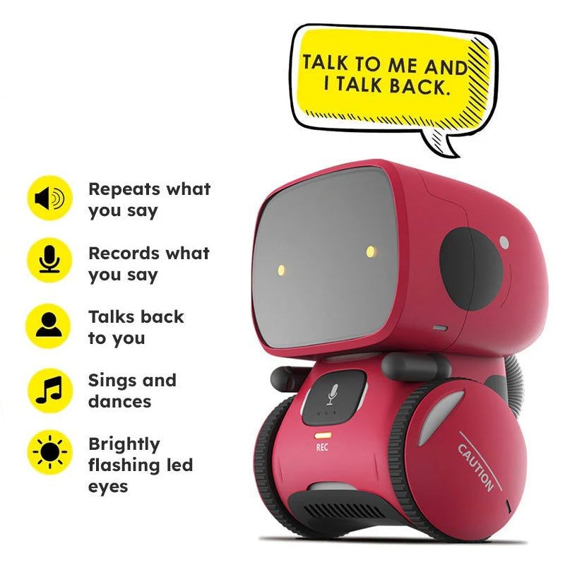 Interactive Educational Robot Toy - Voice Controlled with LED Eyes