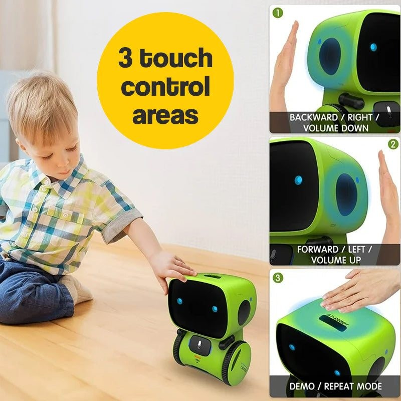 Interactive Educational Robot Toy - Voice Controlled with LED Eyes