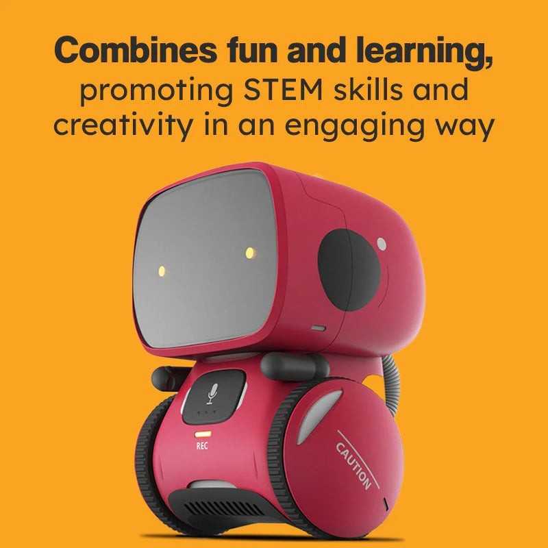 Interactive Educational Robot Toy - Voice Controlled with LED Eyes