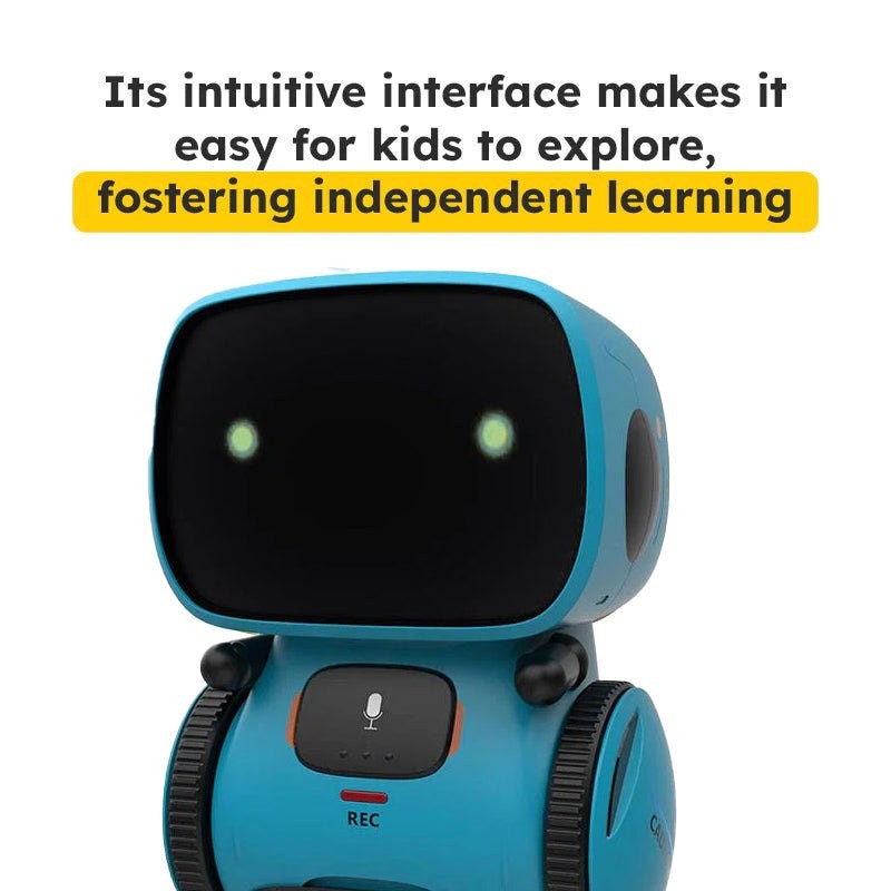 Interactive Educational Robot Toy - Voice Controlled with LED Eyes